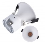 Foco Downlight LED COB Fijo Redondo Ø95mm 10w IP65 Konic VC, Blanco ó Negro